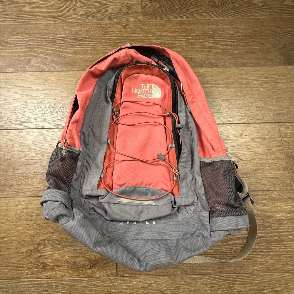 The North Face Vintage Jester Backpack, Pink/Gray, Outdoor, School, Hiking